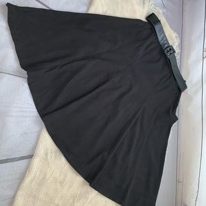 Bell belted black Skirt